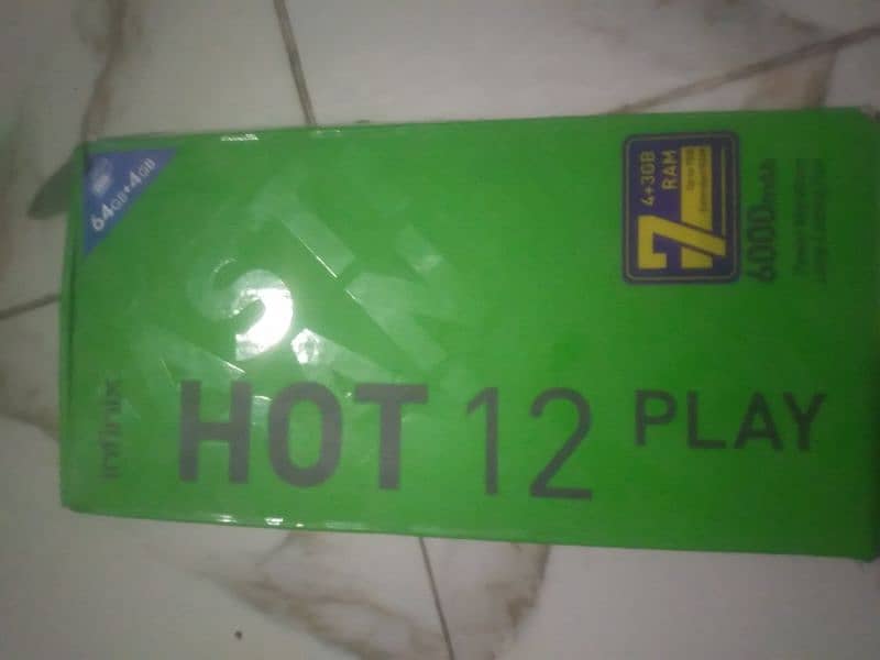 Infinix Hot 12play 4+3 Ram 64 GB Rom Pta Approve With box All okay hai 2