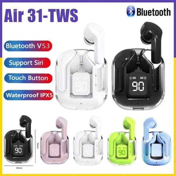 Air31 Digital Display Gaming Earbuds -----> Available In 5 Colors 8