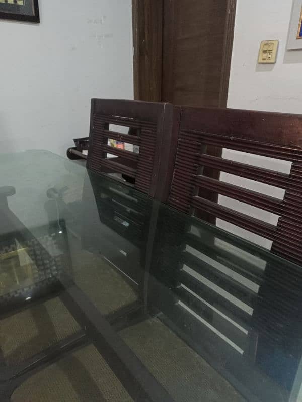 6 people glass dinning table 4