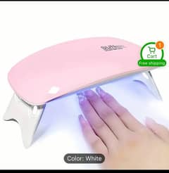 Portable Mini Nail Lamp with 6 UV/LED Lights