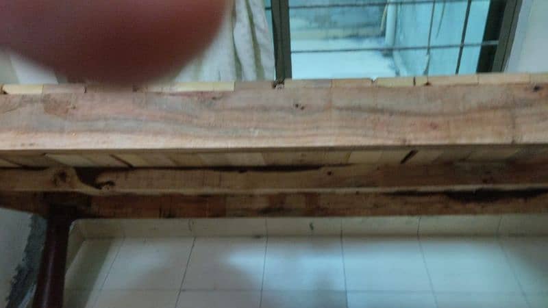 Pure wooden single bed 2