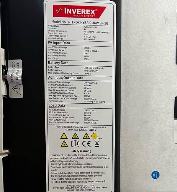 Nitrox 3kw INVEREX NITROX IP-65-24V Single Phase 1