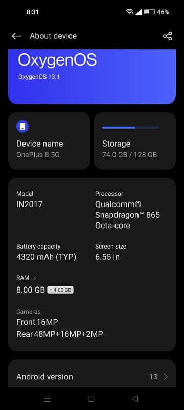 oneplus 8 pta approved 10/10 condition all ok no issues with charger 8