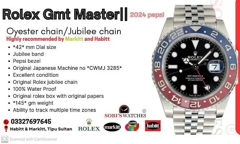 Rolex gmt master 2 Pepsi 2024/Jubilee chain/Luxry Watch/Sobi's Watches 0