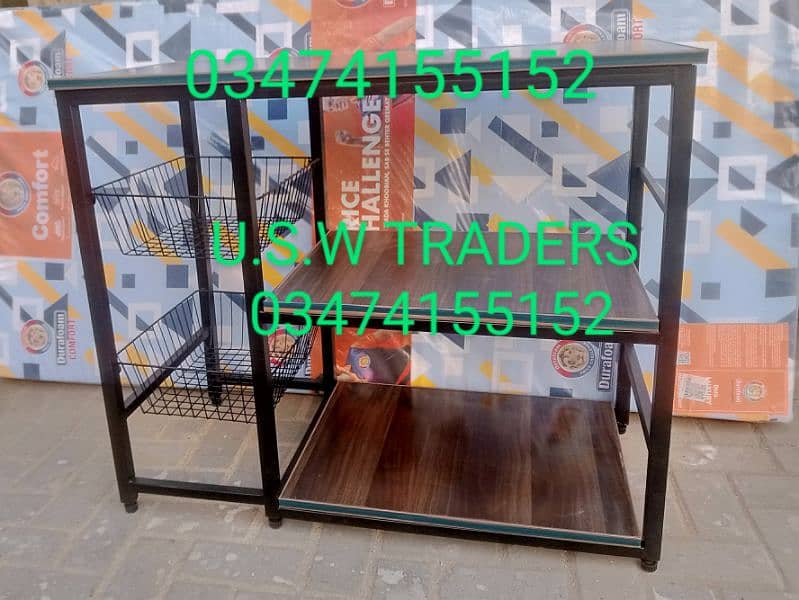 kitchen rack oven stand, stove stand with vegetables storage  table 0