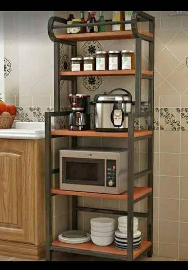 kitchen rack oven stand, stove stand with vegetables storage  table 10