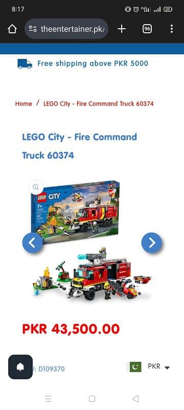 lego city fire command truck 60374 0