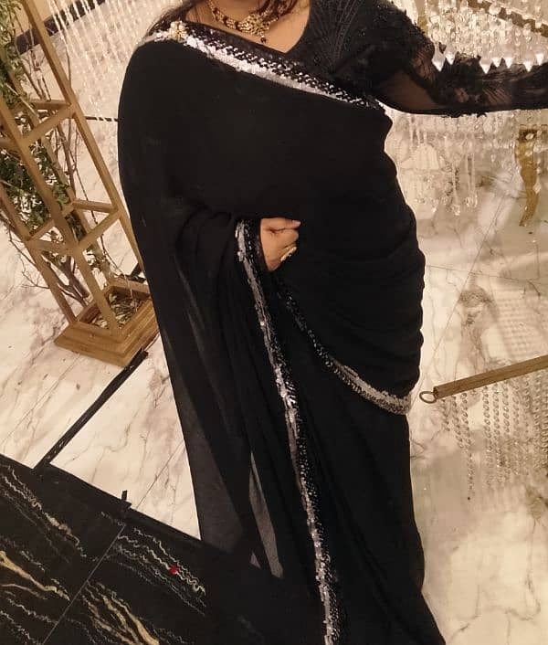 black saree 1