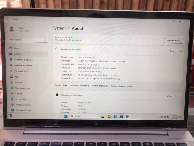 Hp elitebook 840 g7  I5 _10th gen 2