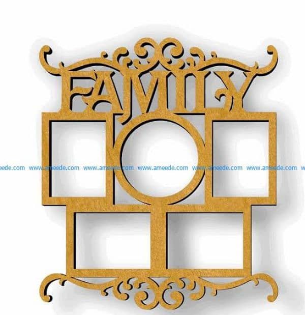 Laser Cut Frames with decor Items 7