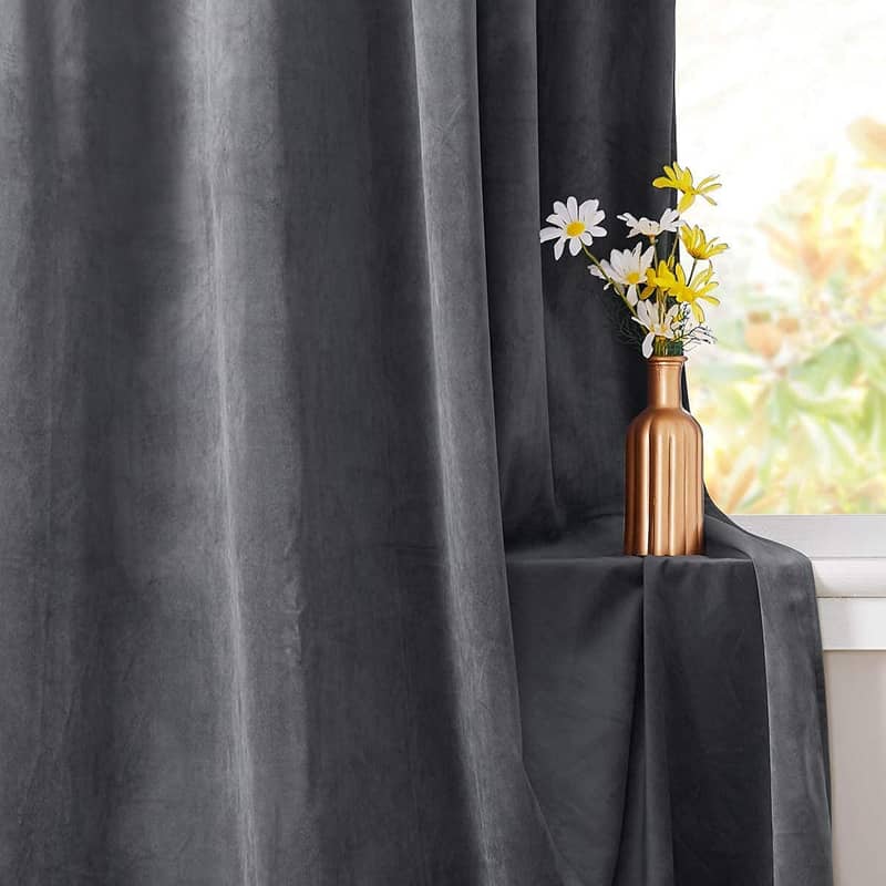 Window Curtain Velvet Curtain Plain Curtain ReadyMade Interior Design 2