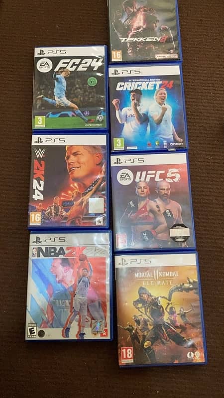 PlayStation 5 with 7 games and 2 controllers 4