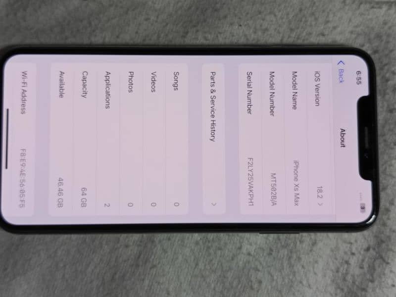 iphone xsmax 64gb service bettery pta approved 10/8.5 condition 9