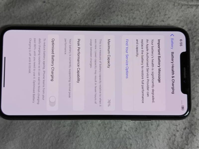 iphone xsmax 64gb service bettery pta approved 10/8.5 condition 10