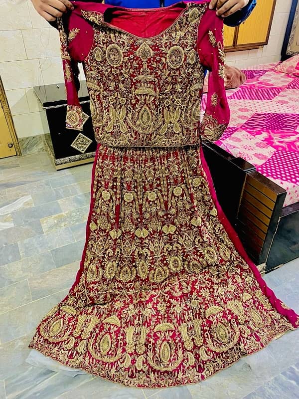 Gorgeous Red Bridal Dress – Heavy Embroidery & Royal Look 0