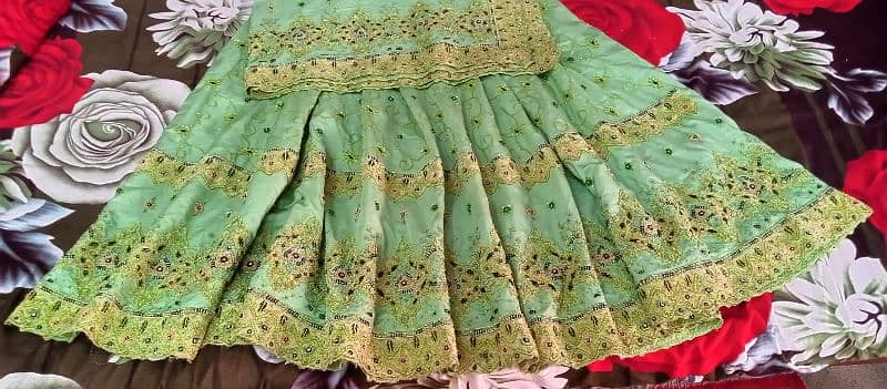 Bridal dress dupatta lehnga only 2