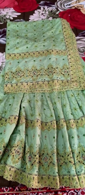 Bridal dress dupatta lehnga only 3