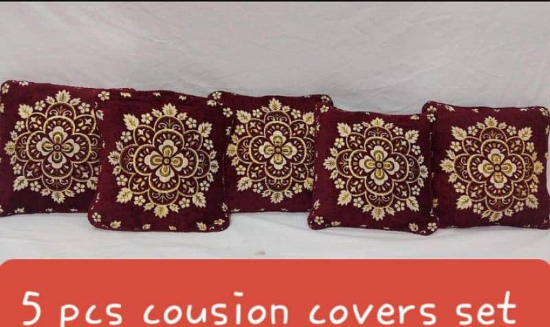 5 Pcs Velvet Jacquard Cushion Covers free home delivery 0