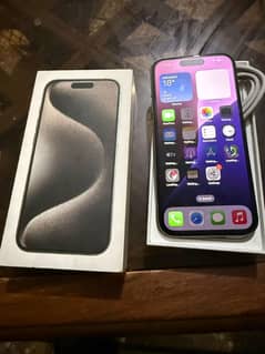 iPhone 15 Pro PTA approved natural titanium 100 health