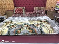 Double Bed King Size With Side Tables Dressing Table Seti Sofa