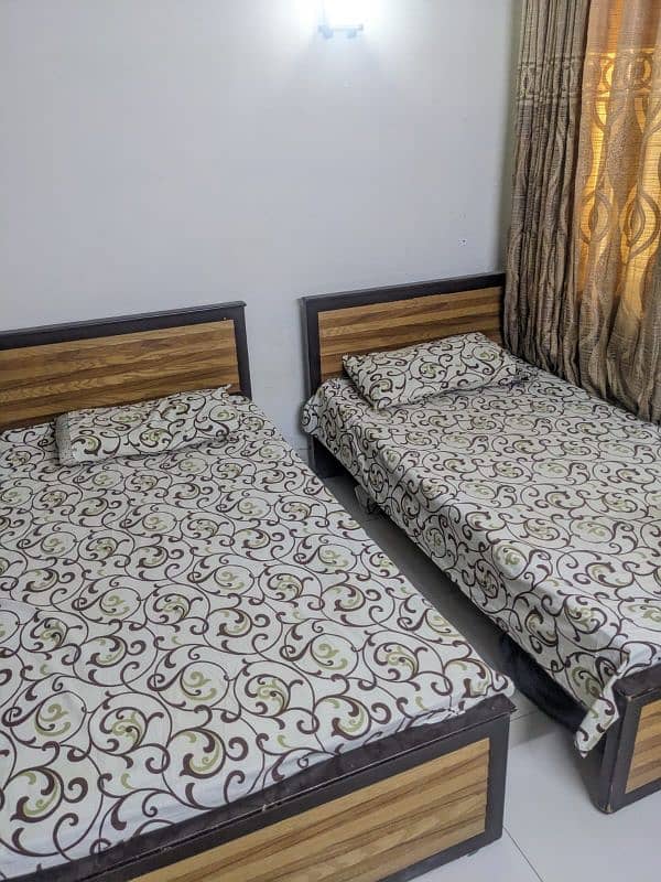 two single bed with mattress 1