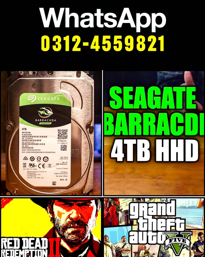 4TB HDD FREE FULL OF PC GAMES FOR SALE (TRANSCEND/SEAGATE/WD) 0