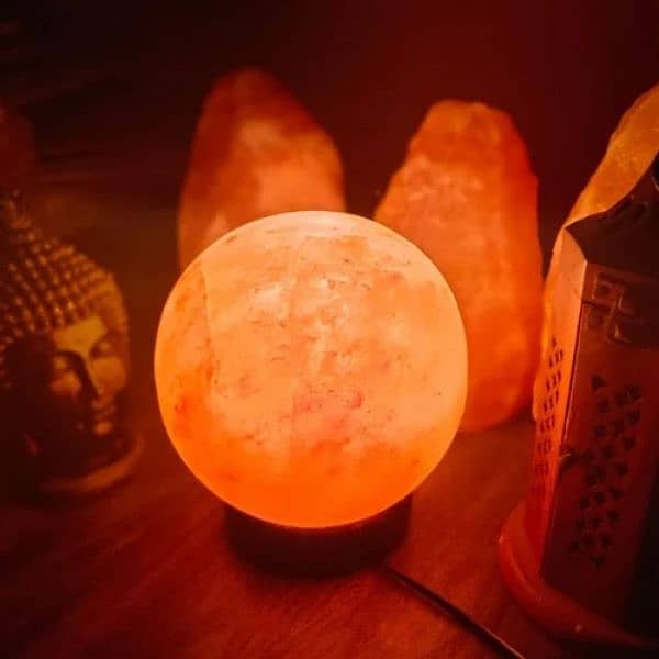 Pink Himalayan salt lamp side Table lamps moon lamp wall lamp 1