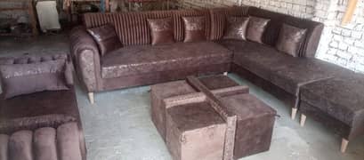 L shaped full sofa set