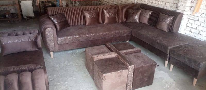 L shaped full sofa set 0