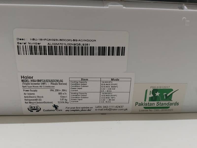 Haier 1.5 DC inverter 3