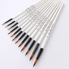 12pcs Artist Wooden Paint Brush Set