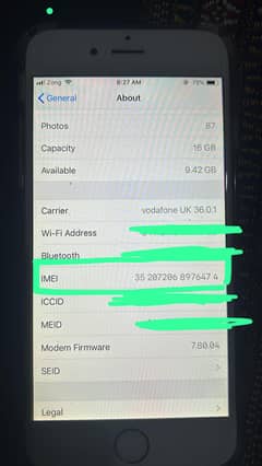 Iphone 6 PTA Approved(country locked so first time requires JV Chip)