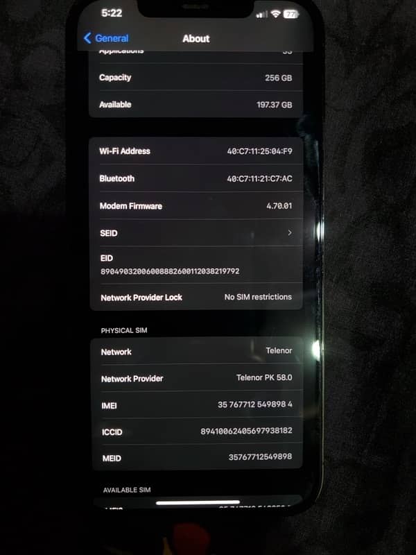 Apple Iphone 12pro max (4month all sim working) 2