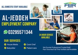 We Provide Cook, Babysitters, Care taker , Drivers, Home maids staff