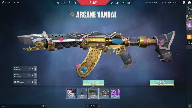 Valorant Rare Inventory – Skins for Sale (Arcane Vandal) 1