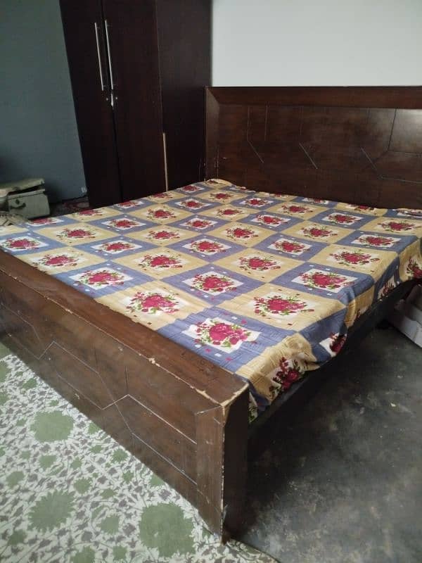 wooden double bed 1