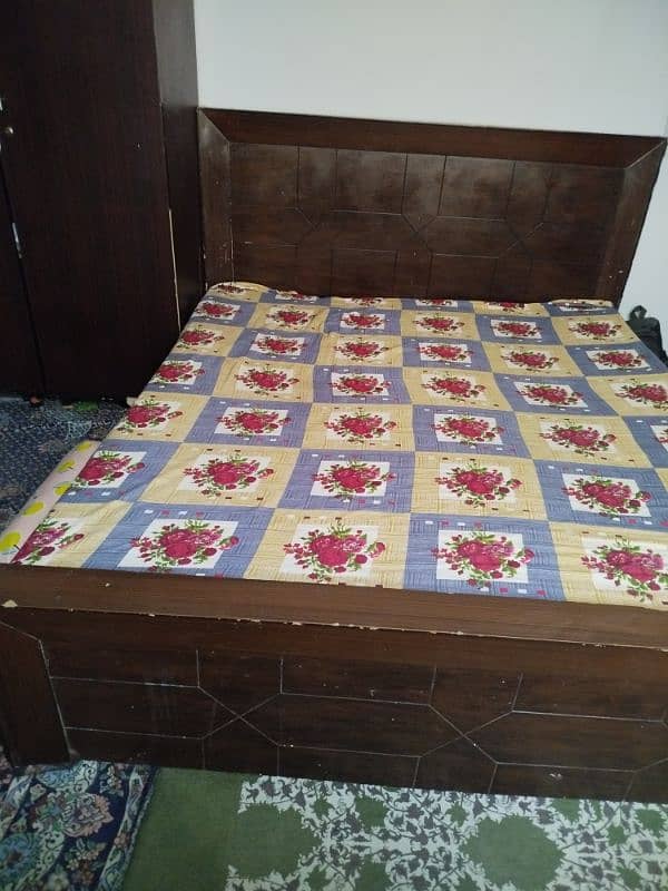 wooden double bed 2