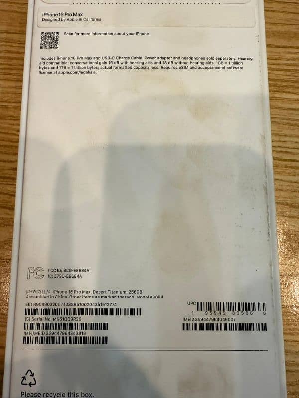 Iphone 16 pro max 256Gb 1