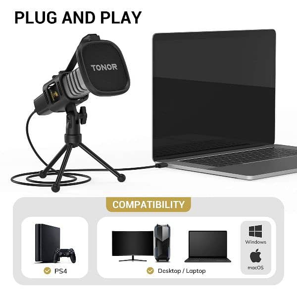 TONOR USB Mic Microphone for Gaming, Streaming, Podcasting, YouTube 7