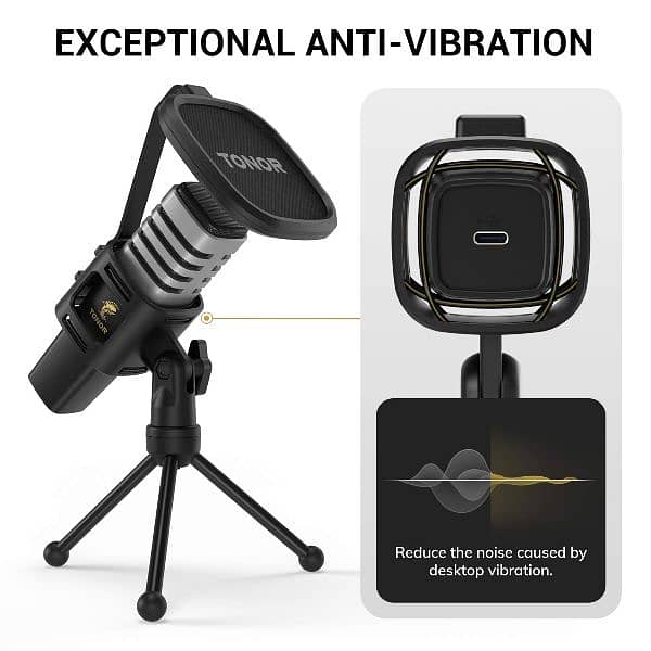 TONOR USB Mic Microphone for Gaming, Streaming, Podcasting, YouTube 8