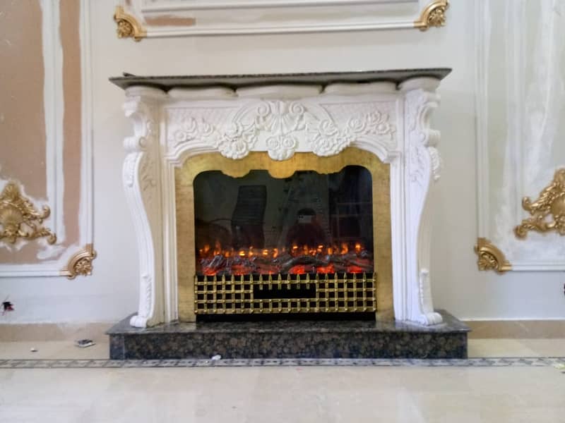 Fireplace - Marble fireplace - Electric fireplace - Fire decoration 9