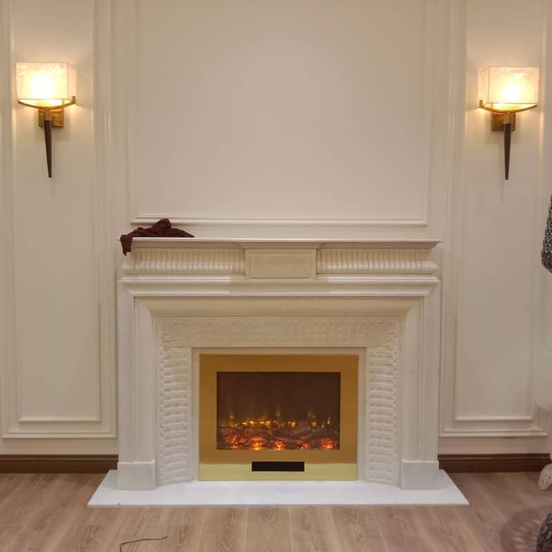 Fireplace - Marble fireplace - Electric fireplace - Fire decoration 11