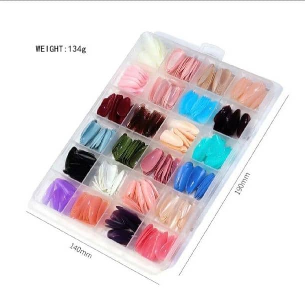 Fake Nail 24 different colors,. . 576 pieces 3