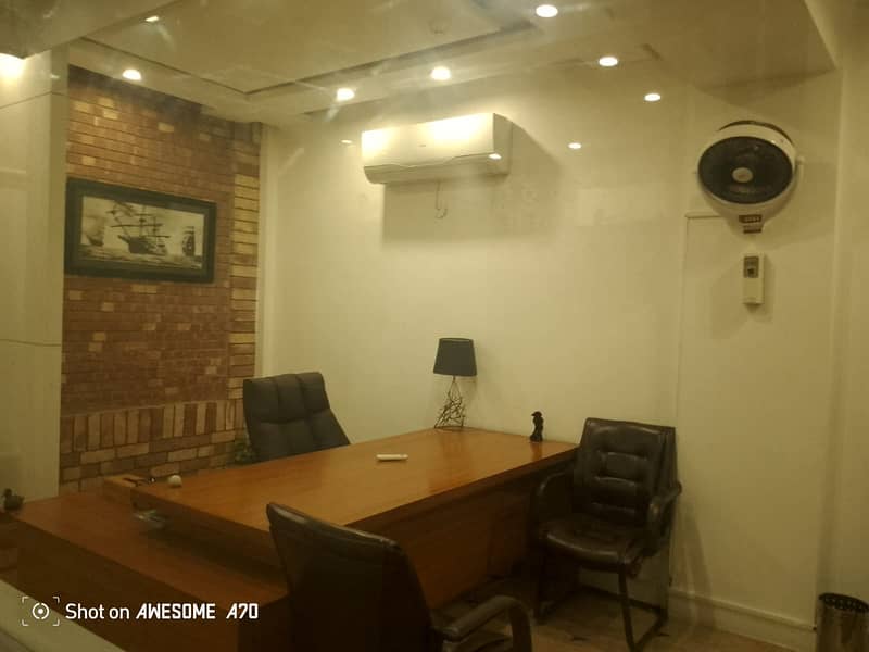 Fully furnished 8 Marla 3rd floor office with lift for rent phase 6. 1