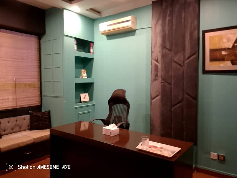 Fully furnished 8 Marla 3rd floor office with lift for rent phase 6. 3