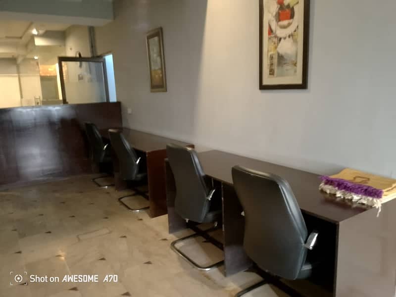 Fully furnished 8 Marla 3rd floor office with lift for rent phase 6. 6