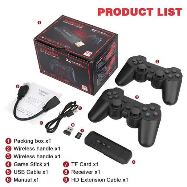 X2 Gaming Stick with 30000+ games. Contact on WhatsApp 03086396695. 0