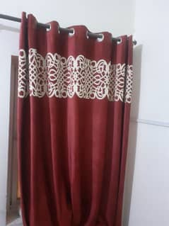 aplic curtains 3 PCs almost maroon colour