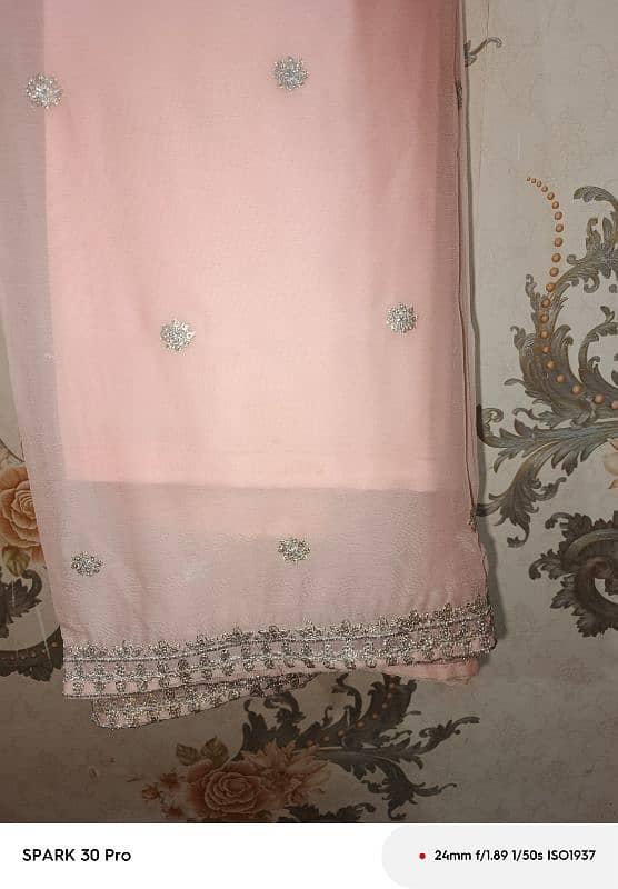 Embroide shirt plazo with dupatta 6