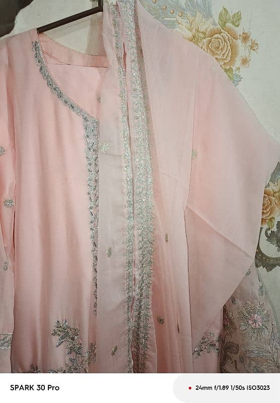 Embroide shirt plazo with dupatta 7